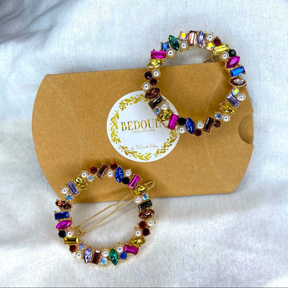 Bedouin of Vancouver: Rainbow Crystal Hair Jewels NWOT